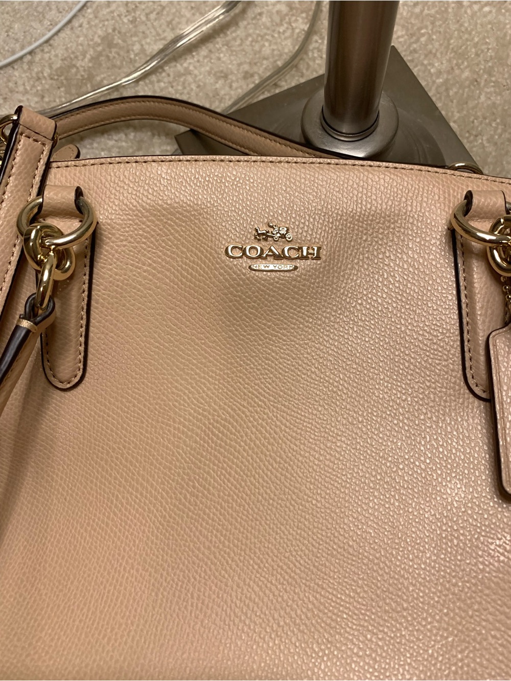 Coach Blush Pink Leather Satchel with Gold Hardware - Picture 5 of 13